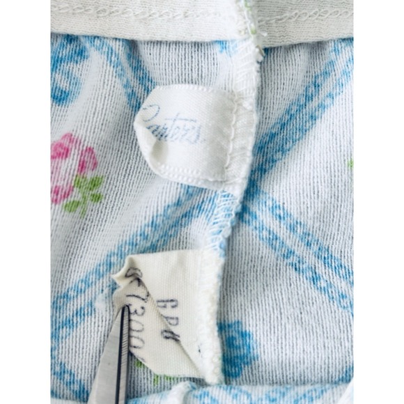 Vintage Carters Girls 2 Piece Pajamas 2T Pink Blue Roses Bows Long Sleeve Y2K - Picture 8 of 10